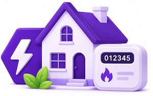Illustration of energy supply for a new home